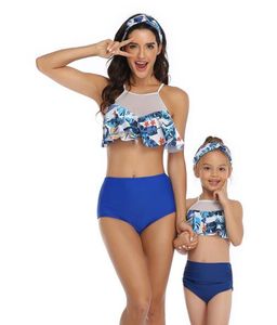 Många sport förälder barn swiwear baddräkt bikini kostym split barn kvinnor tjejer barn sexiga yakuda flexibla stiliga leopard print bikini set