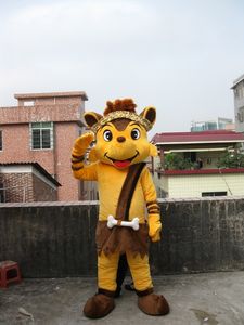 La mascotte animale del carattere del costume della mascotte della volpe gialla su ordinazione professionale copre il vestito operato dal partito di Halloween di Natale