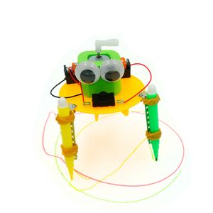 DIY science experiment technology small production and invention of educational toys creative manual assembly graffiti robot