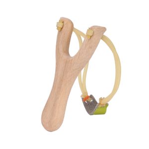 Wooden Material Hunting Slingshot Rubber String Fun Traditional Kid Outdoors Sling Shots Interesting Hunting Props Shooting Toys YDL019