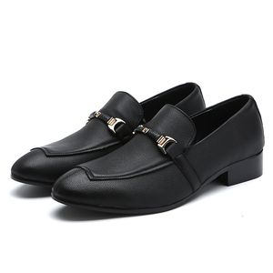 läderskor män loafers svarta formella skor för män coiffeur mode bröllop skor män buty damskie heren schoenen sapato masculino social