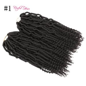 Bomb Twist Pre Looped Fluffy Twists Braiding Hair Bulk Pre Twisted Passion Twist Hair Bomb Crochet Hair Synthetic Ombre Crochet Braids