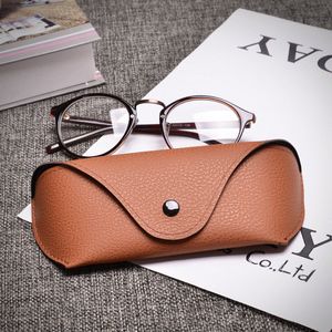 Fashion-Black Sun Glasses case Retro Brown Leather Sunglasses box Discount Cheap Fashion Eye Glasses Pouch