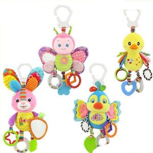 Brinquedos de bebê dos desenhos animados Carrinho de bebê Mobília de bebê pendurado Coruja Coelho Chocalhos Brinquedo de pelúcia recém-nascido Brinquedos infantisZZ