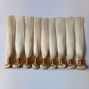 ブラジルのバージンヘアエクステンション安い卸売価格 ブロンドの驚異的な人間の髪の黄土8 インチの美しさのインドのレミーヘアよこ糸10pcs ロット