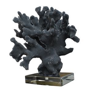Neu Kam großhandel-Mascarello realistische Korallenskulptur mit Kristallunterseite natürliches Tischplatten modernes Dekor betont Strand Thema Sammlerstück