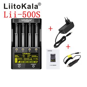 LiitoKala lii-500S LCD ekranlı 3.7V 1.2V 18650 26650 21700 Pil Şarj Cihazı, test pil kapasitesi Dokunmatik kontrol