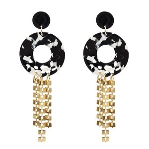 Idealway2 färger mode akryllegering Tassel droppe elegant örhänge för kvinnliga smycken gåva