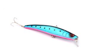 새로운 14 색 플라스틱 6 3 후크 MINNOW 낚시 미끼 11 5cm 11 2g 큰 깊은 바다베이스 크랭크 바트 인공 wobbler