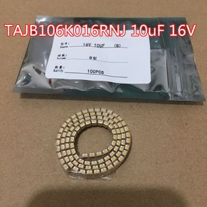 100 قطعة / الوحدة tantalum مكثف TAJB106K016RNJ 10UF 16V ± 10٪ نوع B SMD