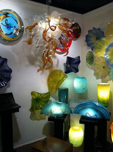 Современные настенные светильники Кристалл Украшение муранского стекла Настенный светильник для украшения интерьера Подвесной Красочные стекла настенные тарелки