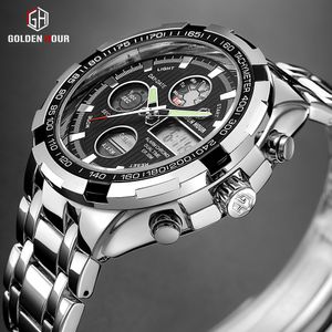 Reloj Hombre GOLDENHOUR Moda Pop Orologio da uomo montre homme Allarme Sport Orologio da polso da uomo molto lodato 2019 Relogio Masculino