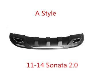 Bumpers For Hyundai Sonata Body kit spoiler 2011-2013 For Sonata 8 ABS Rear lip rear spoiler front Bumper Diffuser Bumpers Protector