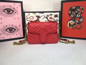 Wholesale cross body purses sale for sale - Group buy hot sale shoulder bag crossbody purse Brass hardware Embroidered heart chain bag Lock package cm mini Marmont bag