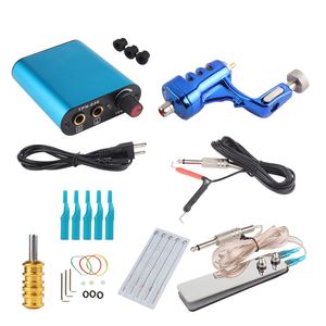 High Quality Blue Tattoo Rotary Machine Kits Liner And Shader Complete Tattoo Machine Ink Sets Supply