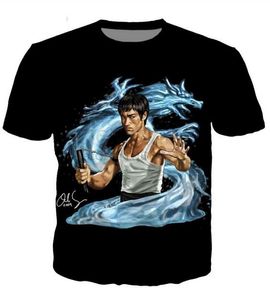 Mais novo Moda Mens / Womans Bruce Lee Estilo Verão Tees 3D Imprimir Casual T-shirt Tops Plus Size BB084