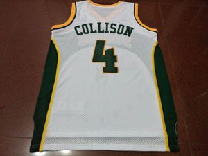 사용자 정의 남성 청소년 여성 빈티지 #4 Nick Collison College 농구 저지 크기 S-4XL 또는 사용자 정의 이름 또는 번호 저지