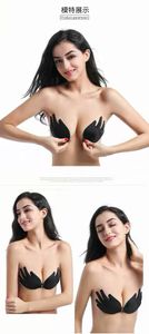 NEWDropshipping freeshipping Mulheres Push Up Bra Silicone Adhesive Invisible Ala Bra Com Diamante sem emenda Strapless Backless Bras Pad mama