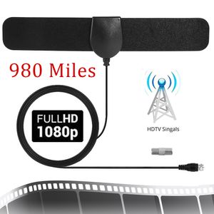 Antenne 1080P ad alto guadagno 20 dBi Portata 980 miglia Antenna TV interna HDTV Antenna amplificatore digitale DVB-T2 Antenna TV digitale interna