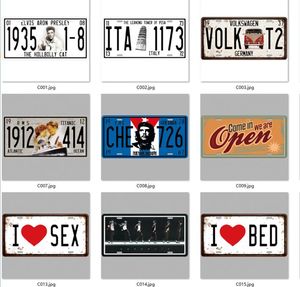 Vintage Gravado Sinais de Estanho Pintura Metal License Placas Rota 66 Café Bar Bar Pub Decoração Home Artes de Parede 15 * 30cm Sinais retrô