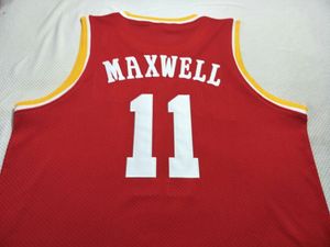 Maglia da basket personalizzata da uomo, da donna, vintage n. 11 Vernon Maxwell 1993-97, taglia S-4XL o personalizzata con qualsiasi nome o numero di maglia