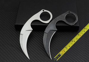 Gratis frakt Ny CNC All Steel Handle 440C Blade Survival Hunting Karambitl Claw Knife C44