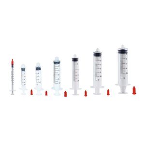 先端帽子と卸売分配注射器1ml 3ml 5ml 10ml 20ml 30ml 50mlのプラスチック