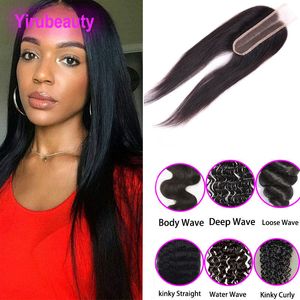 Indian Lace Closure 2X6 Human Hair Extensions Straight Deep Wave Body Loose Kinky Top Closure 2*6 With Baby Hairs