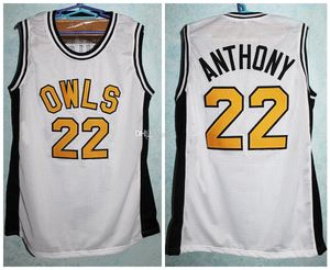 #22 Carmelo Anthony OWLS Towson Catholic High School Retro Classic Basketball Jersey Mens cucito numero personalizzato e nome maglie