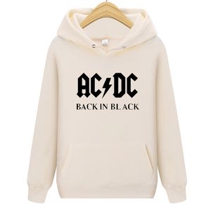 Herr hoodie musikbrev AC DC Band Rock tryckt tröja män Autumn ACDC Graphic O Neck Hoodies Sweatshirts Men Loose Hoody