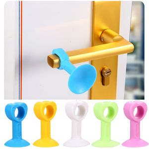 Fermaporta in silicone Maniglia per porte a ventosa Porta anti-collisione Aspirazione Accessori per porte del bagno Tocca il rivestimento protettivo per piastrelle in gomma