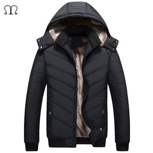 Зимние мужчины с капюшоном Parkas куртка мужской бренд теплые парки вскользь 2019 новый вниз куртки мужской тонкий подходящий пальто мода
