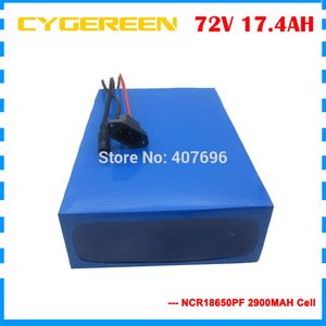 2000W 72V 17AH Electric Bike battery 72V 17.4AH E-bike lithium battery use for Panasonic 2900mah cell with 30A BMS 2A Charger