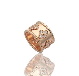 Brass ornament wide face kaleidoscope full Diamond Ring 18k rose gold diamond ring female rose gold ring