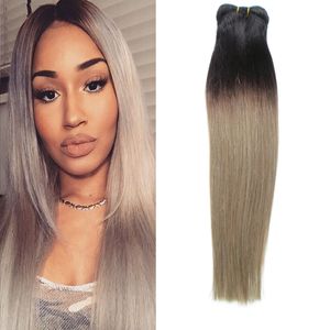 Pair Weaves Extension1 Bundle 100% Haper Hair100g Ombre Blonde Бразильские прямые человеческие пакеты волос