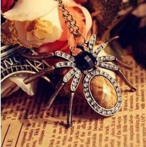 Pendant Necklace for women girls paris Gifts crystal jewelry cute pendant Spider Style fashion suspension necklaces