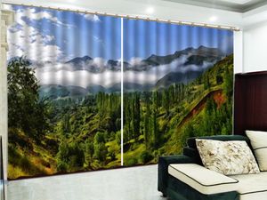 Wholesaleカーテンブルースカイアンドホワイトクラウド3 d風景カーテン美しい快適な実用的なカーテン