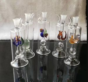 Olika mönster Hookah Glas Bongs Tillbehör innehåller inte elektronik, Glas Rökpipor Färgrika Mini Multi-Colors Handrör Var