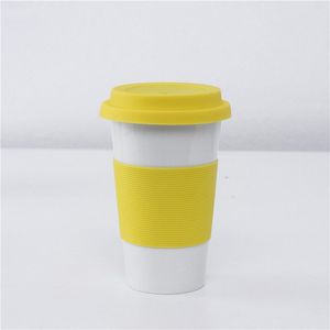 Silicone Anti-ironing Ceramic Mugs Portable Ceramic Cup Home Car Ceramic Cups With Lids Coffee Milk Tea Drinkware Water Bottles BH2470 TQQ