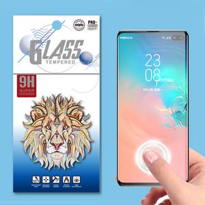 Для Samsung S22 S21 Примечание 20 10 10 10 Pro S8 S9 Изогнутое измеренное стекло 9H Case Screen Protector Galaxy S10 S20 Plus с роскошным пакетом