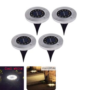 Solar Ground Lights 12 LED Solar Bublied Light IP65 Podziemne lampy do zewnętrznej ścieżki Way Garden Decking Lawn