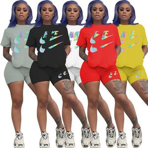 2022 Designer brand tracksuits Summer women outfits plus size two pieces set short sleeve T shirts shorts casual sweatsuits outdoor jogger suits