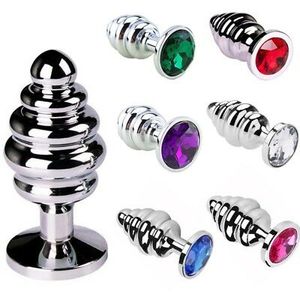 Brinquedos anal anal aço inoxidável mulheres butt but blow stopper stopper grande cristal anal plug