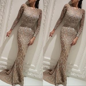 Wholesale long sleeve cocktail prom dresses for sale - Group buy Crew Neck Mermaid Prom Dresses with Long Sleeve Formal Evening Gowns Cocktail Party Dress Celebrity Red Carpet Dress