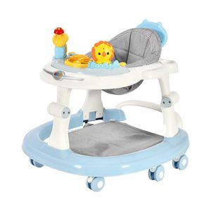 Baby Walker with 6 Mute Rotating Wheels Anti Rollover Multi-functional Child Walker Seat Walking Aid Assistant Toy0-18M on Sale