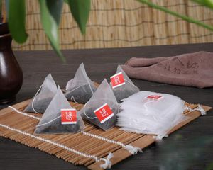 10000Pcs Lot New Pyramid Nylon Tea Bags Empty Transparent Teabags With String Filter Tea Bag