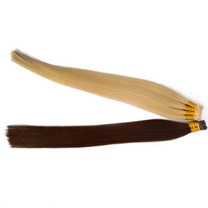 100% human Hair Extensions Stick I tip hair 0.5g s&100g 200Strands 14-24 inch Straight Indian remy hair color option