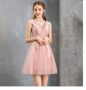 Wholesale blush beaded bridesmaid dresses resale online - 2019 New Arrival Blush Pink Bridesmaid Dresses Soft Tulle with Embroidery Beads Sequins Bridesmaid Dress Zipper Back