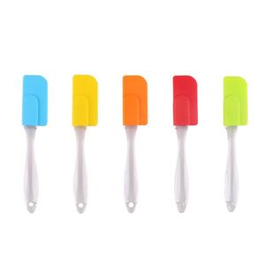 Silicone Spatula Baking Scraper Cream Butter Spatula Cooking Cake Brushes Kitchen Utensi Pastry Tool 5colors RRA2728