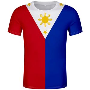 PHILIPPINEN männliches T-Shirt DIY kostenlos benutzerdefinierter Name Nummer PHL T-Shirt Nation Flagge PH Pilipinas Filipino Druck Text Foto Kleidung